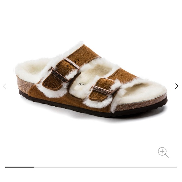 Birkenstock Arizona Shearling suede sandals - Picture 3 of 12